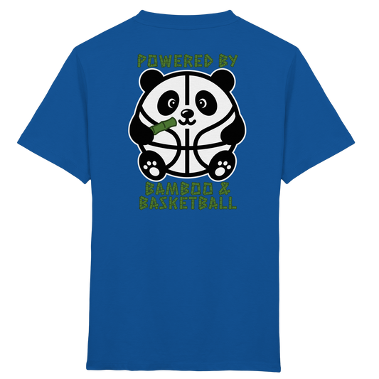 Basketball Panda Backprint - Kids Organic Shirt