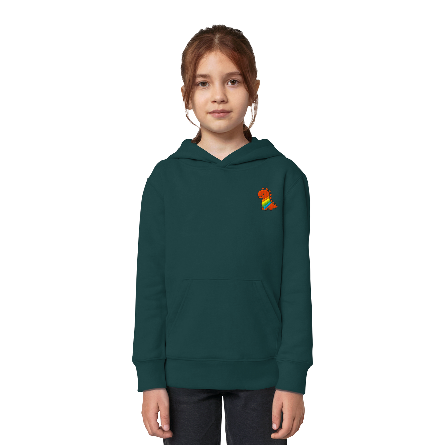 Rainbow Dino - Kids Organic Hoodie