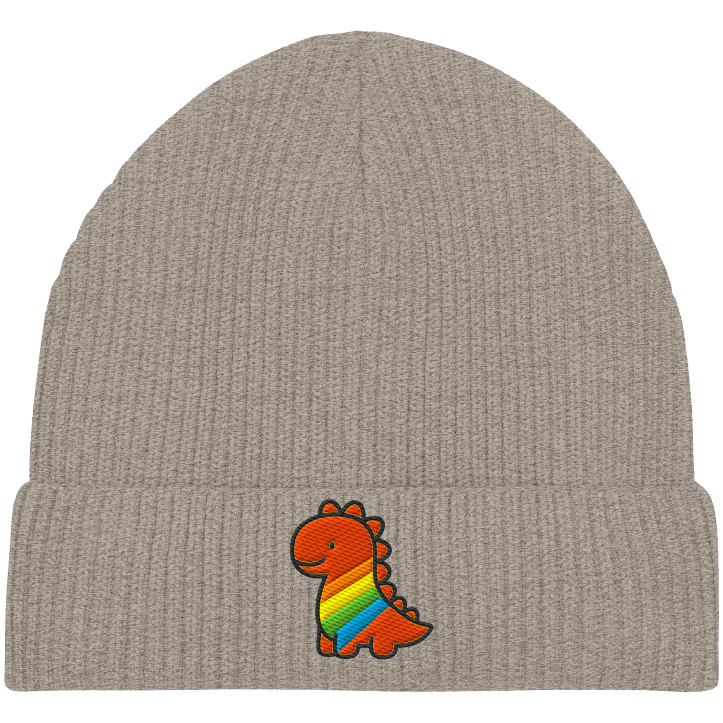 Rainbow Dino - Organic Fisherman Beanie