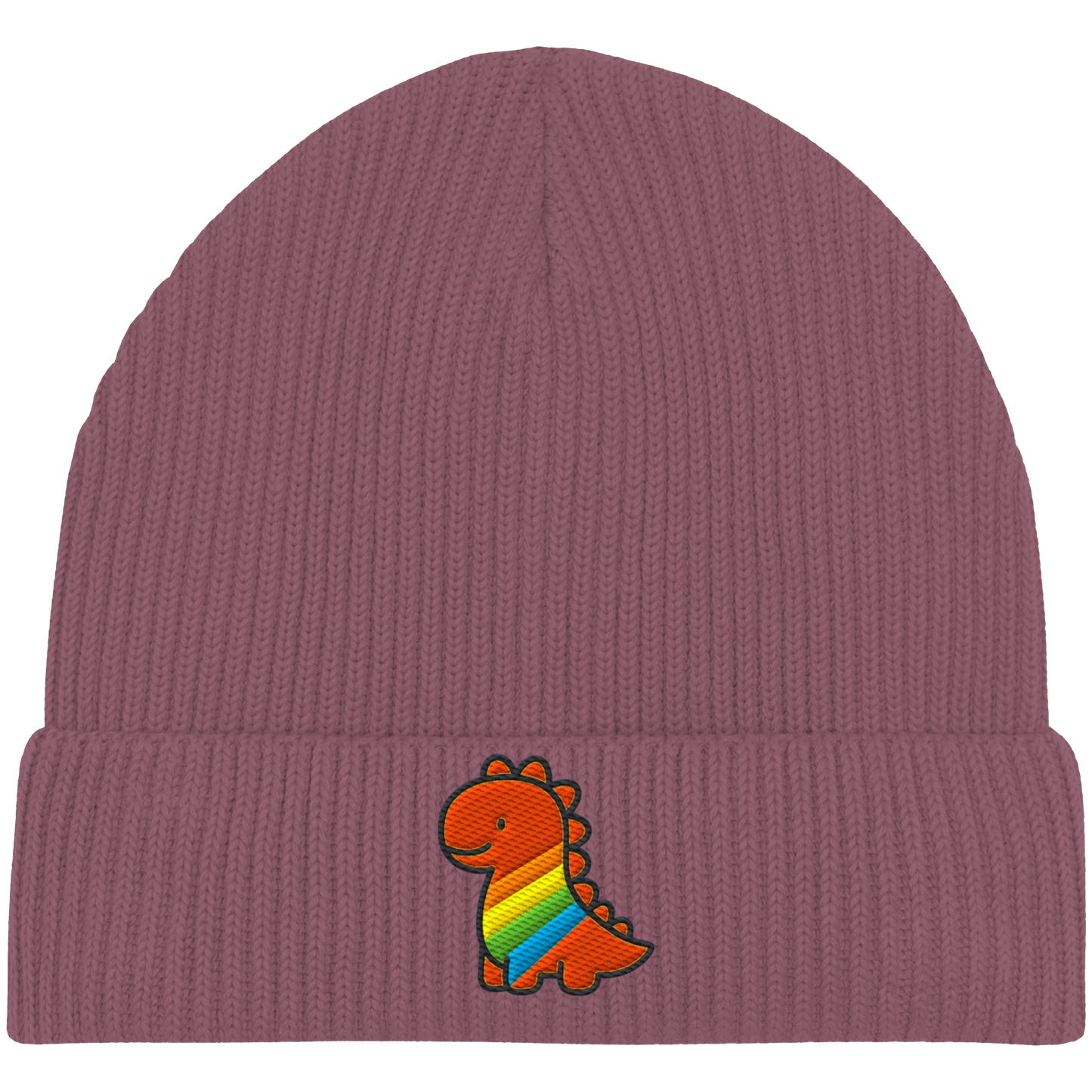 Rainbow Dino - Organic Fisherman Beanie