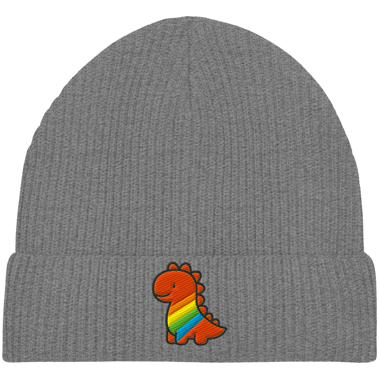 Rainbow Dino - Organic Fisherman Beanie