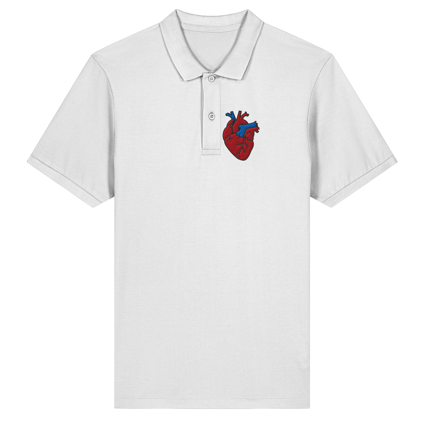 Anatomisch korrektes Herz - Organic Fitted Poloshirt