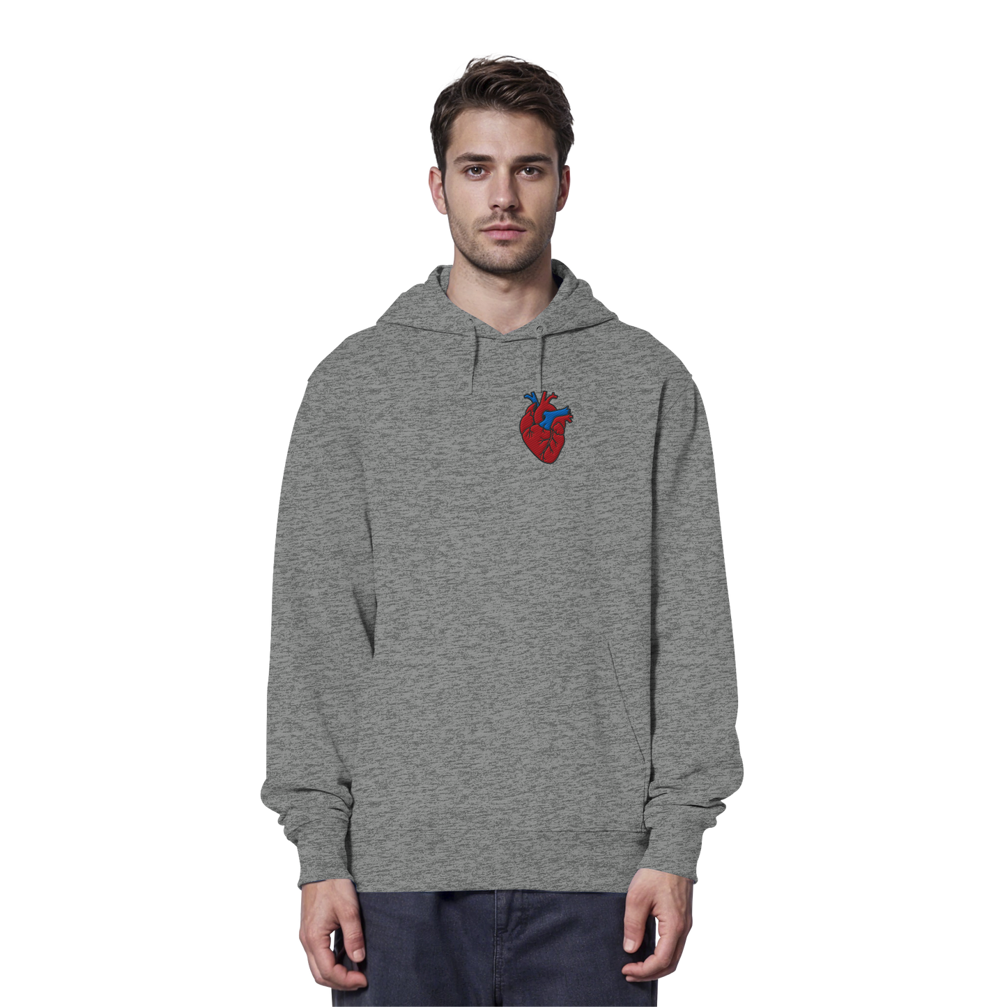 Anatomisch korrektes Herz - Organic Hoodie