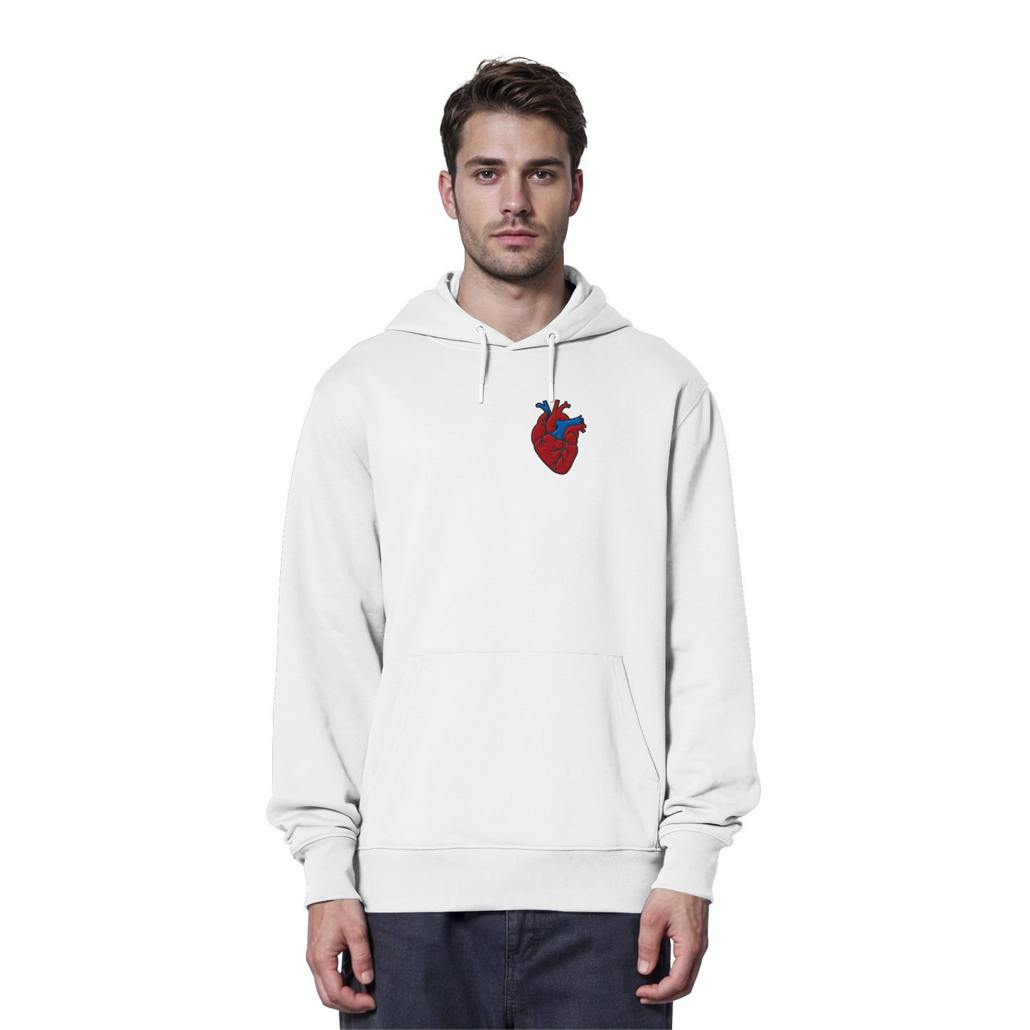 Anatomisch korrektes Herz - Organic Hoodie