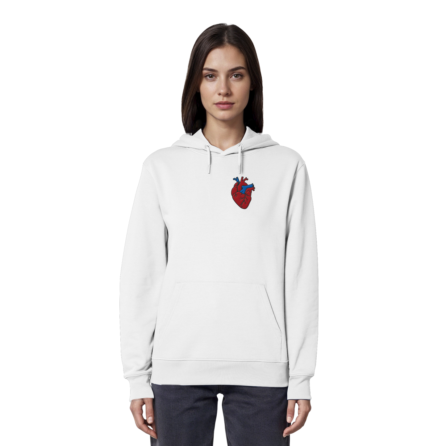 Anatomisch korrektes Herz - Organic Hoodie