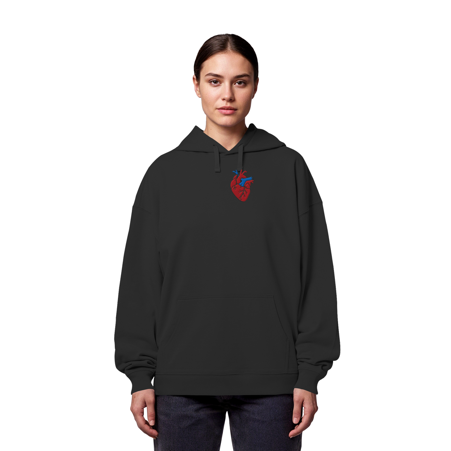 Anatomisch korrektes Herz - Organic Oversize Hoodie