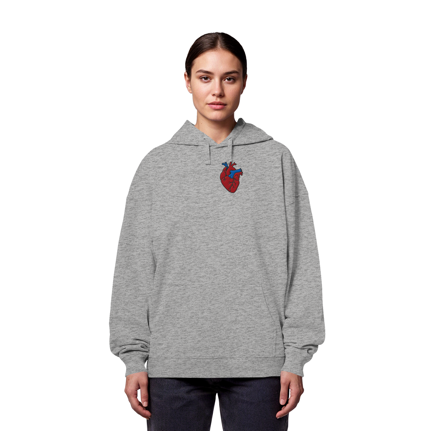 Anatomisch korrektes Herz - Organic Oversize Hoodie