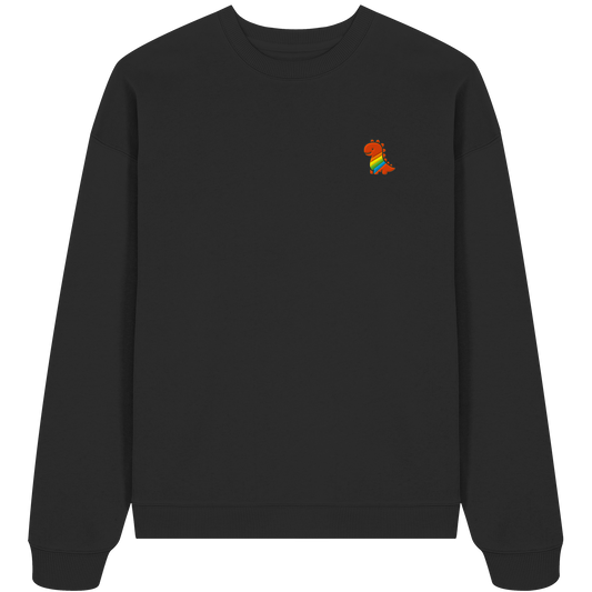 Rainbow Dino - Organic Oversize Sweatshirt