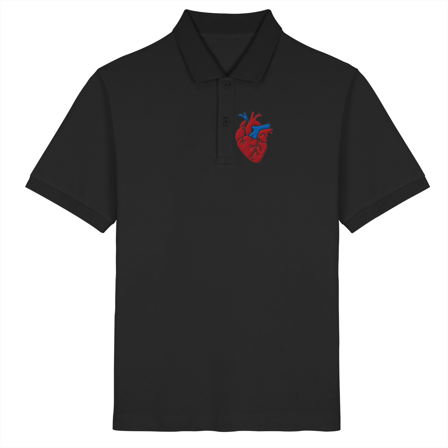 Anatomisch korrektes Herz - Organic Poloshirt