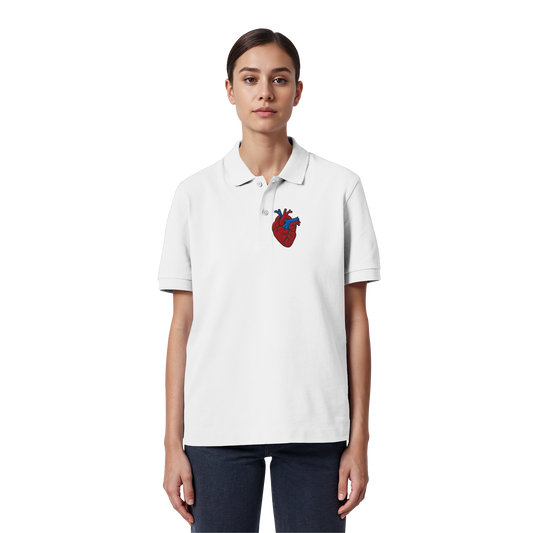 Anatomisch korrektes Herz - Organic Poloshirt