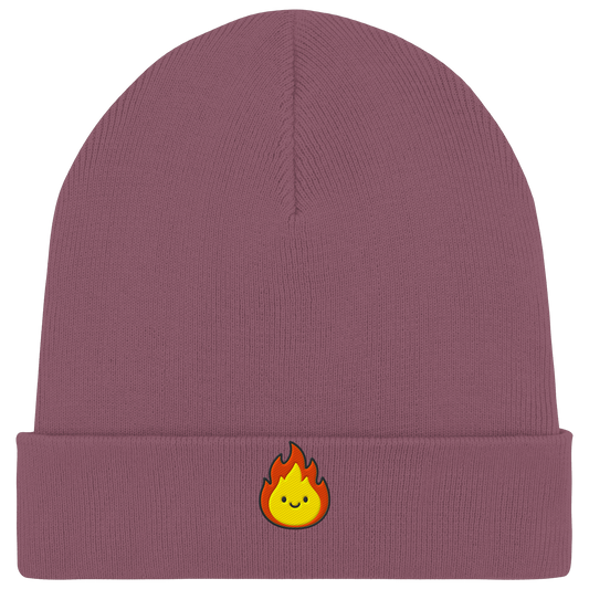 Happy Flame - Organic Rib Beanie