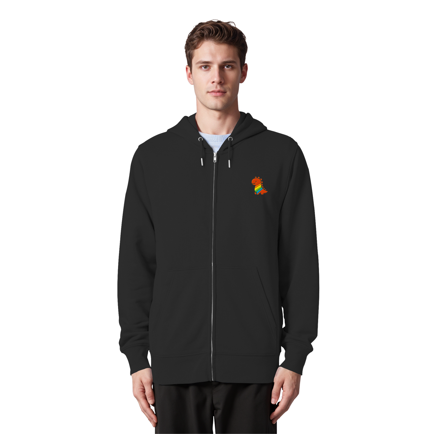 Rainbow Dino - Organic Zipper