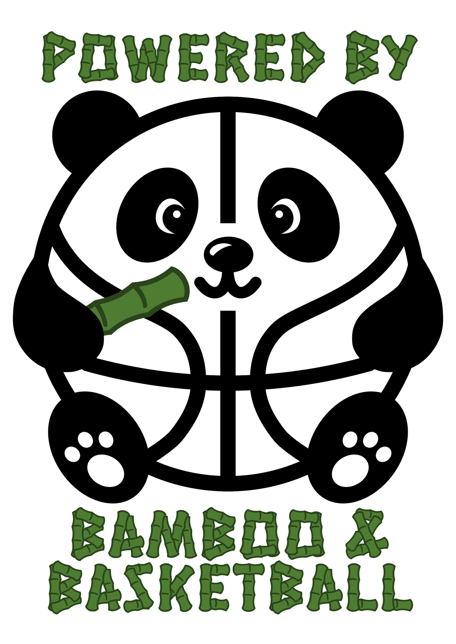 Basketball Panda Backprint