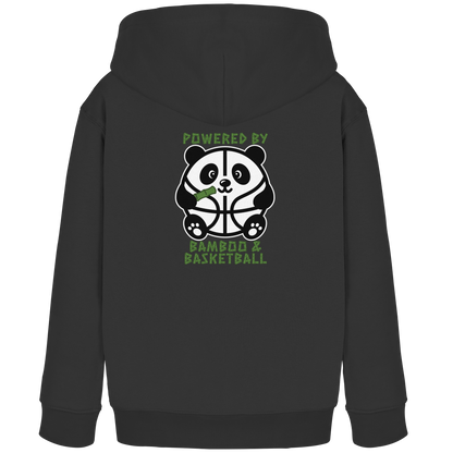 Basketball Panda Backprint - Kids Organic Hoodie