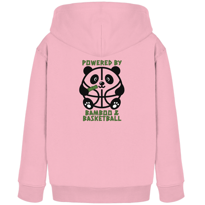 Basketball Panda Backprint - Kids Organic Hoodie