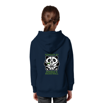 Basketball Panda Backprint - Kids Organic Hoodie