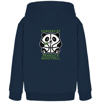Basketball Panda Backprint - Kids Organic Hoodie