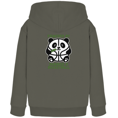 Basketball Panda Backprint - Kids Organic Hoodie