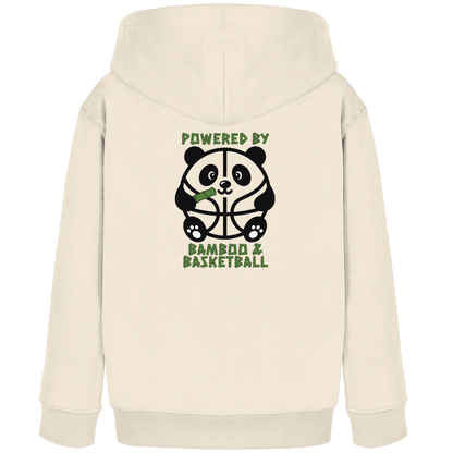 Basketball Panda Backprint - Kids Organic Hoodie