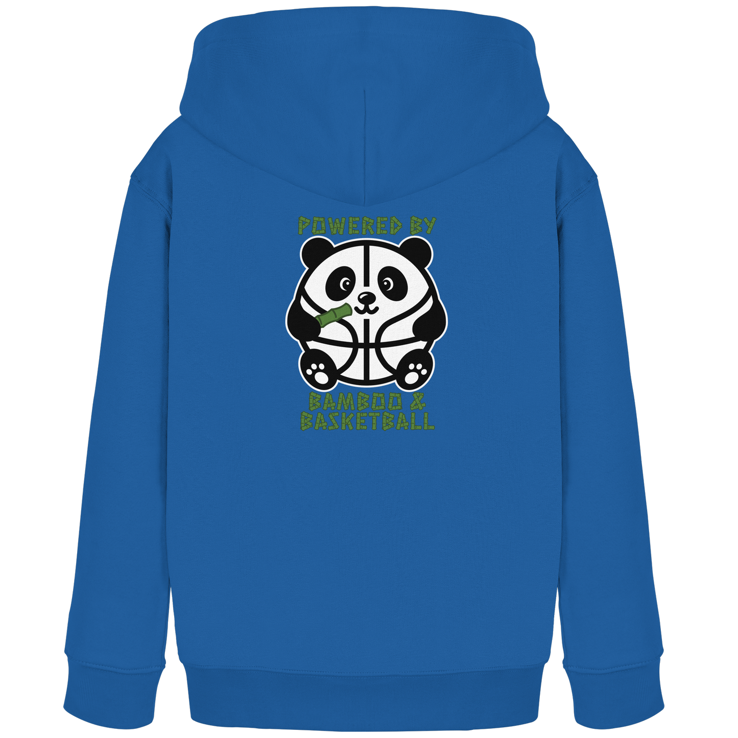 Basketball Panda Backprint - Kids Organic Hoodie