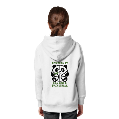 Basketball Panda Backprint - Kids Organic Hoodie