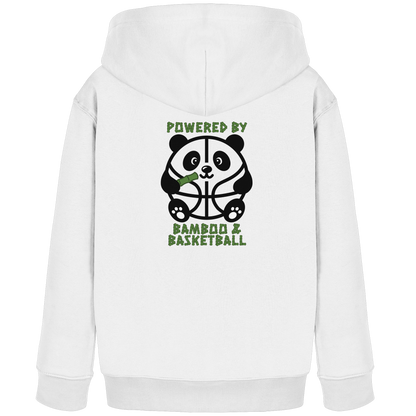 Basketball Panda Backprint - Kids Organic Hoodie