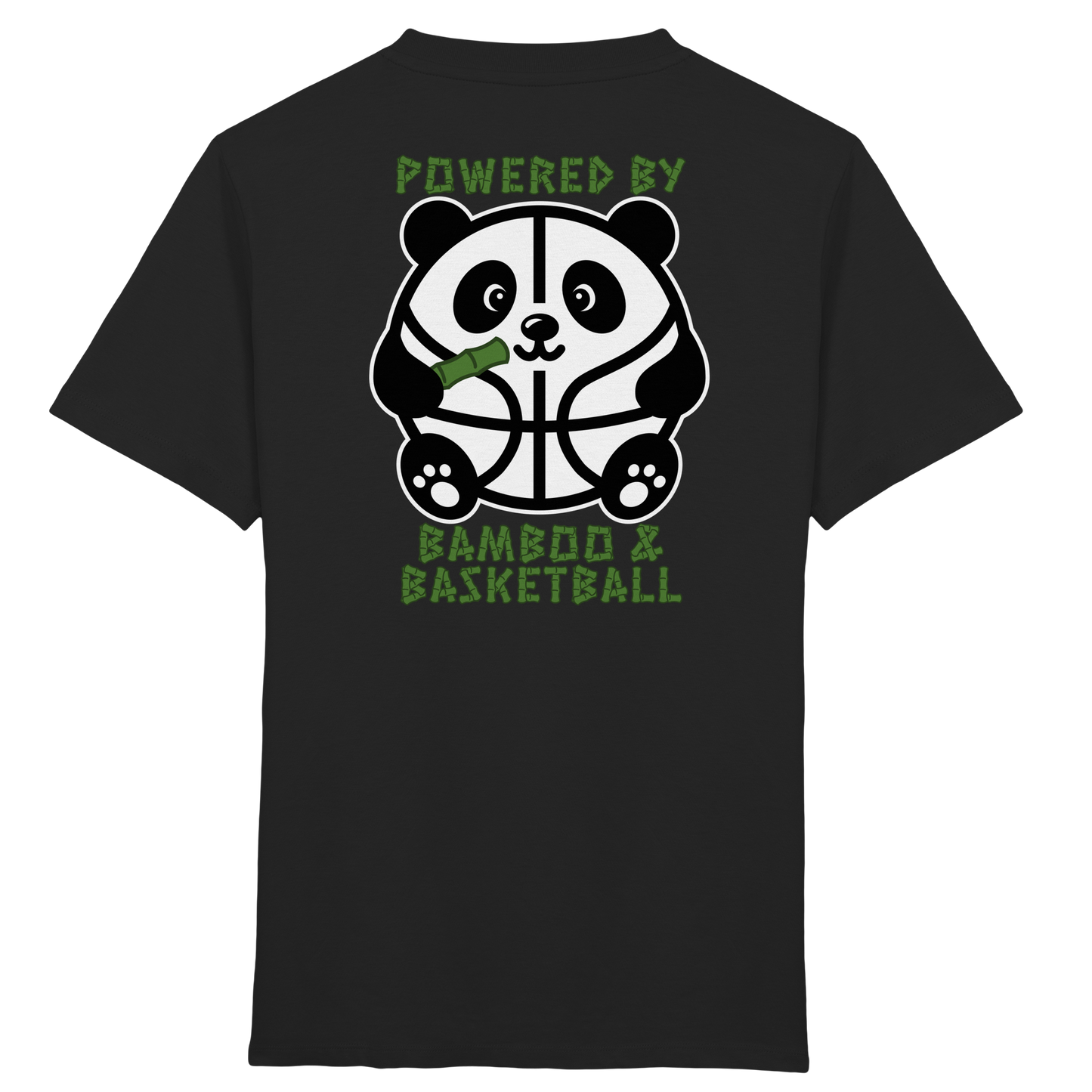 Basketball Panda Backprint - Kids Organic Shirt