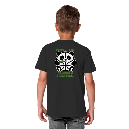 Basketball Panda Backprint - Kids Organic Shirt