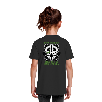 Basketball Panda Backprint - Kids Organic Shirt