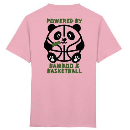 Basketball Panda Backprint - Kids Organic Shirt