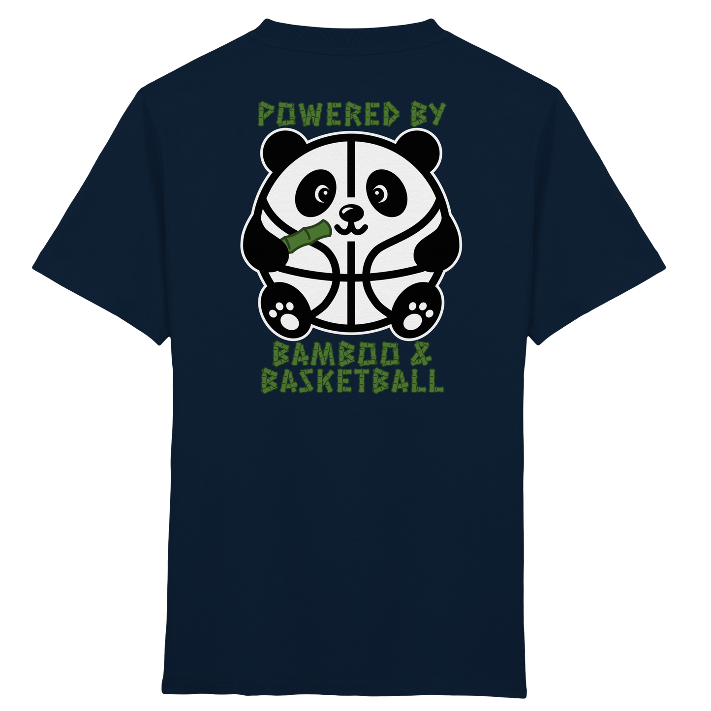 Basketball Panda Backprint - Kids Organic Shirt