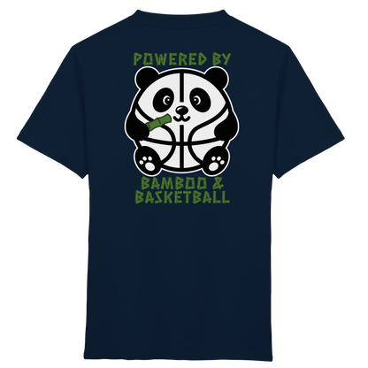 Basketball Panda Backprint - Kids Organic Shirt