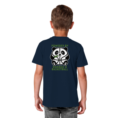 Basketball Panda Backprint - Kids Organic Shirt