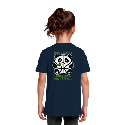 Basketball Panda Backprint - Kids Organic Shirt