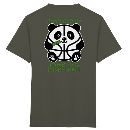 Basketball Panda Backprint - Kids Organic Shirt