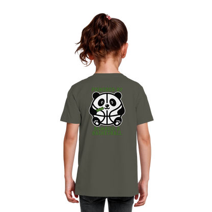 Basketball Panda Backprint - Kids Organic Shirt