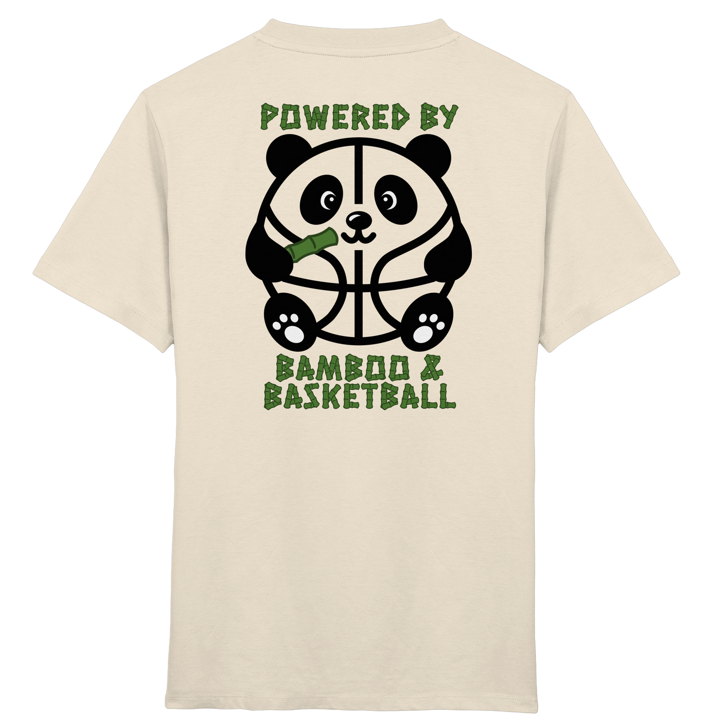 Basketball Panda Backprint - Kids Organic Shirt