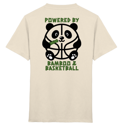Basketball Panda Backprint - Kids Organic Shirt