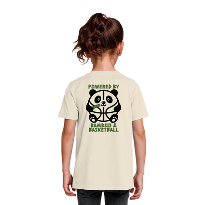 Basketball Panda Backprint - Kids Organic Shirt