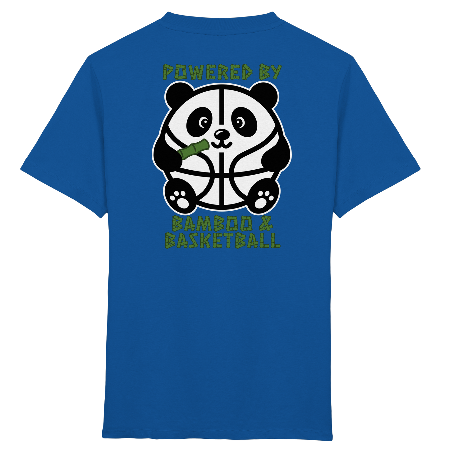 Basketball Panda Backprint - Kids Organic Shirt
