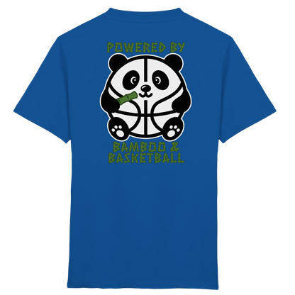 Basketball Panda Backprint - Kids Organic Shirt