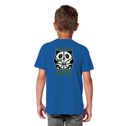 Basketball Panda Backprint - Kids Organic Shirt