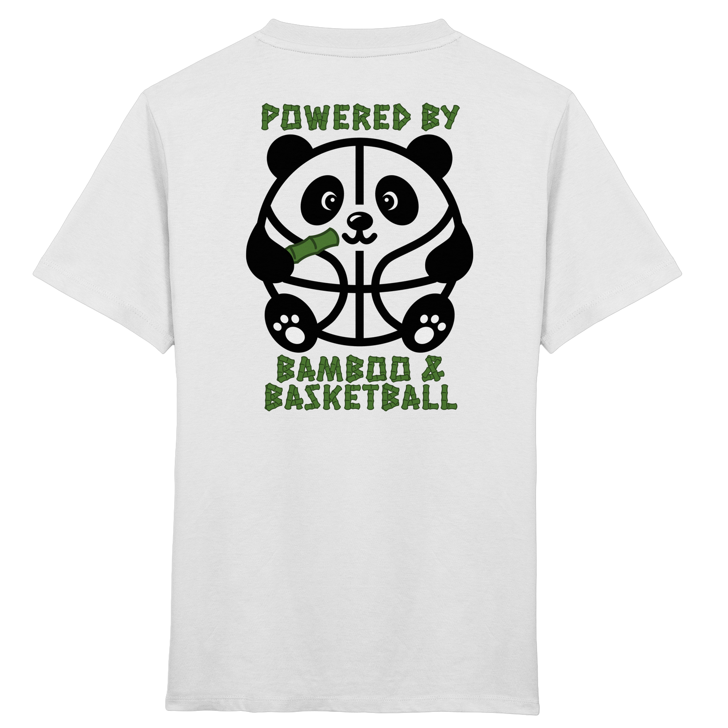 Basketball Panda Backprint - Kids Organic Shirt