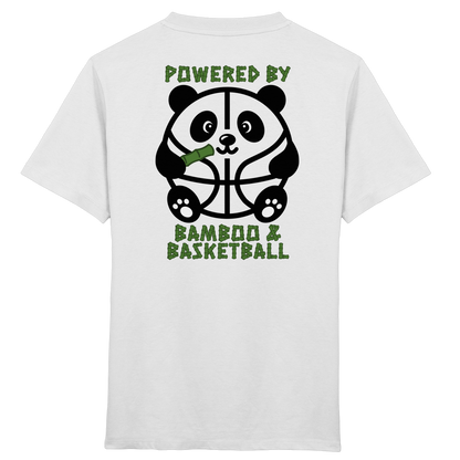 Basketball Panda Backprint - Kids Organic Shirt