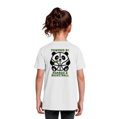 Basketball Panda Backprint - Kids Organic Shirt
