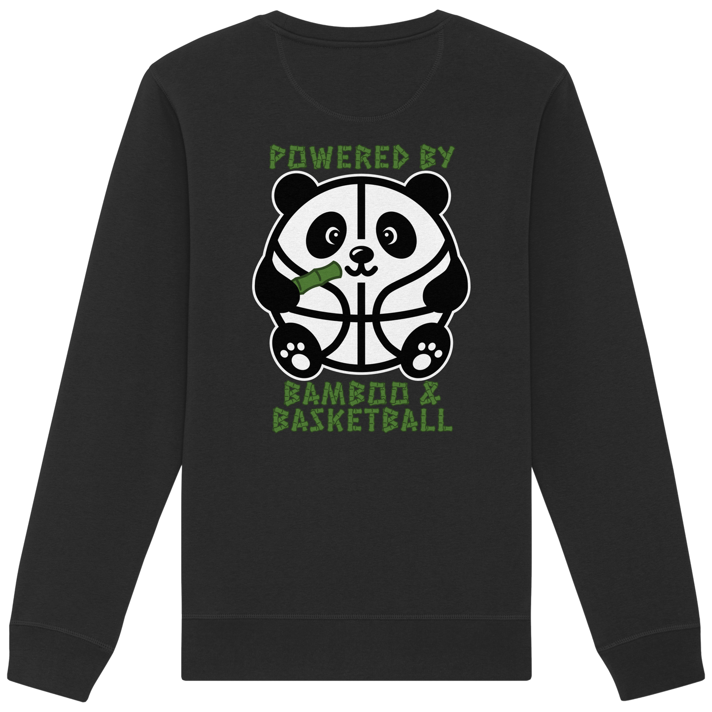 Basketball Panda Backprint - Organic Basic Unisex Sweatshirt