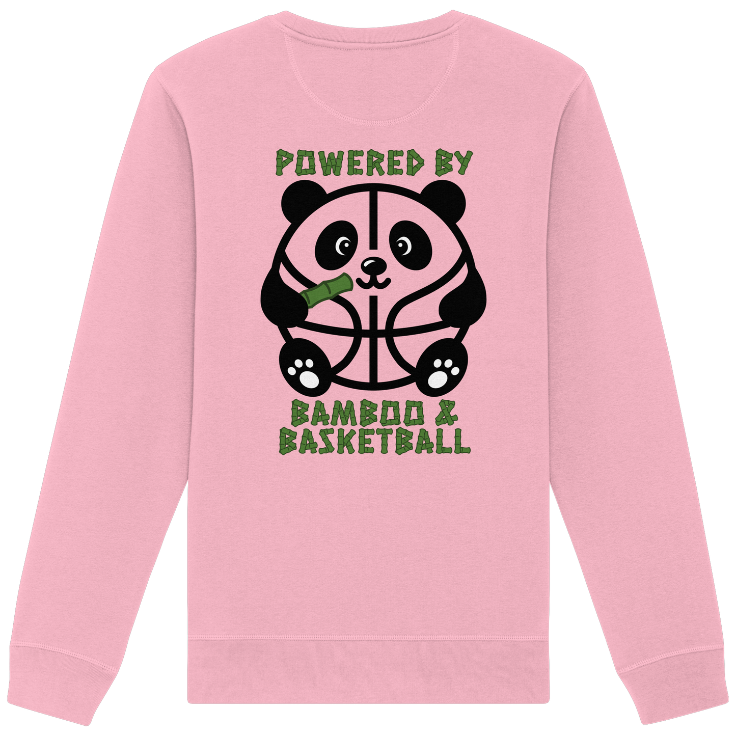 Basketball Panda Backprint - Organic Basic Unisex Sweatshirt