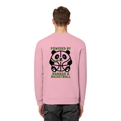 Basketball Panda Backprint - Organic Basic Unisex Sweatshirt