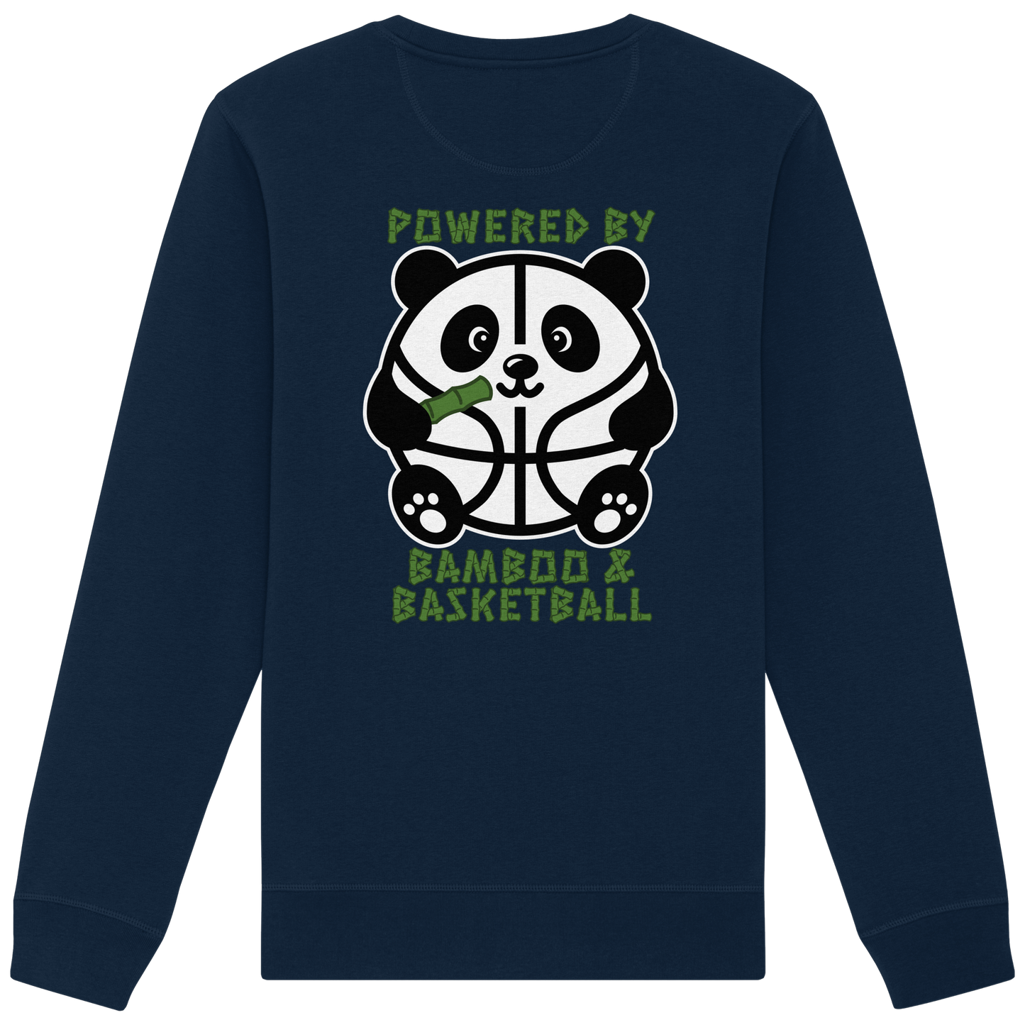 Basketball Panda Backprint - Organic Basic Unisex Sweatshirt