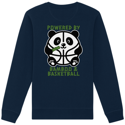 Basketball Panda Backprint - Organic Basic Unisex Sweatshirt